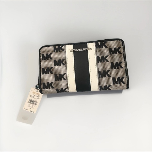 Michael Kors Jet Set Women's Wristlet Wallet Black - Picture 1 of 3